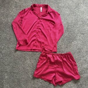 Auden Pajama Set - Red/Pink striped